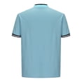 thumbnail image 6 of IROINNID Men'S T-Shirts Big and Tall T Shirts for Men, Lightweight Thin Basic V-Neck Lapel Botton Stripe T Shirts for Men, 6 of 6