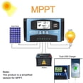 thumbnail image 4 of Controlador de carga solar Laklulu MPPT 50A con pantalla LCD y doble puerto USB de 12 V y 24 V, 4 of 5