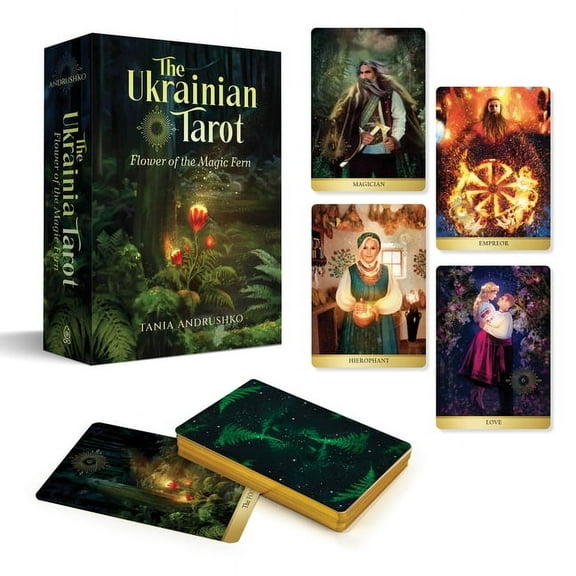 The Ukrainian Tarot: Flower of the Magic Fern (Tarot Kit Box Set with 78 Cards and Guide Book), (Paperback)