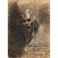 thumbnail image 3 of Victor Joseph Ségoffin 19x24 Black Modern Framed Museum Art Print Titled - Head of Man Expressive of Horror (1915), 3 of 5