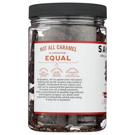 Sanders Dark Chocolate Sea Salt Caramel Thins, Kosher, 18 Ounce (Pack of 6)