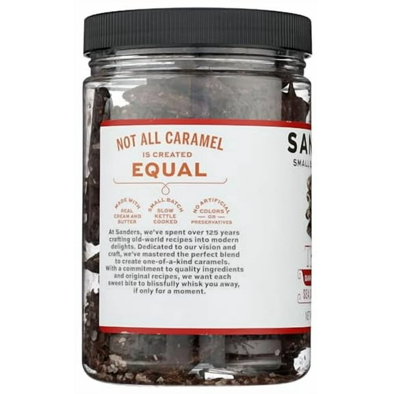Sanders Dark Chocolate Sea Salt Caramel Thins, Kosher, 18 Ounce (Pack of 6)