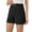 Black, variant on Women's Stretch Twill Shorts High Waist Denim Summer Casual Comfortable Elastic Waistband Lightweight Breathable Fashion