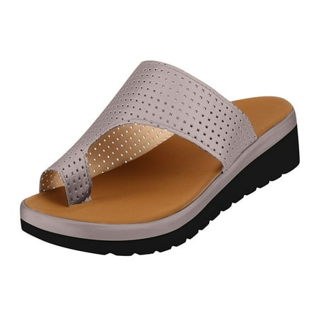 

Puntoco Womens Plus Size Clearance Dresses Women Dressy Comfy Platform Shoes Summer Beach Travel Slipper Flip Flops