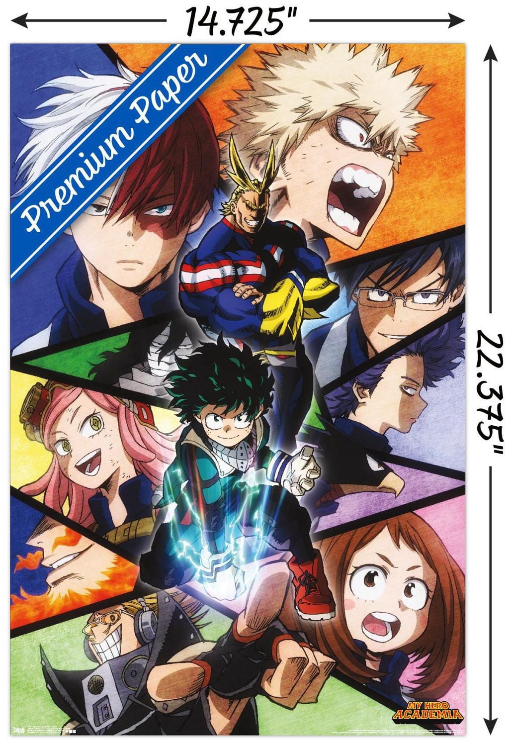 My Hero Academia - Faces Wall Poster, 22.375" x 34"
