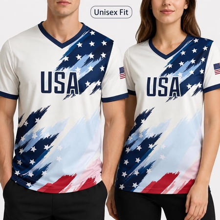 Custom USA Soccer Jersey 2026 for Men Women - Personalized Name Number Football Shirt - Americana Stars Stripes Fan Player Gift Patriotic Sportswear