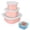 Pink, variant on Cook with Color Mixing Bowls Set Silicone Food Storage Containers with Lids, Cook with Color Bowls with Measurement Scale, Divided Snack Prep Bowls, Green