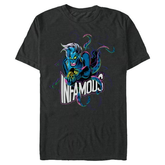Disney Villains Ursula Infamous Illustrated - Short Sleeve Blended T-Shirt for Adults - Customized-Dark Heather