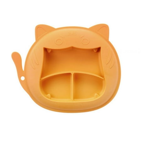 

Silicone Tiger Dinner Plate Compartmentalized Home Baby Sucker Bowl Children S Complementary Food Tableware Resistant To Drop