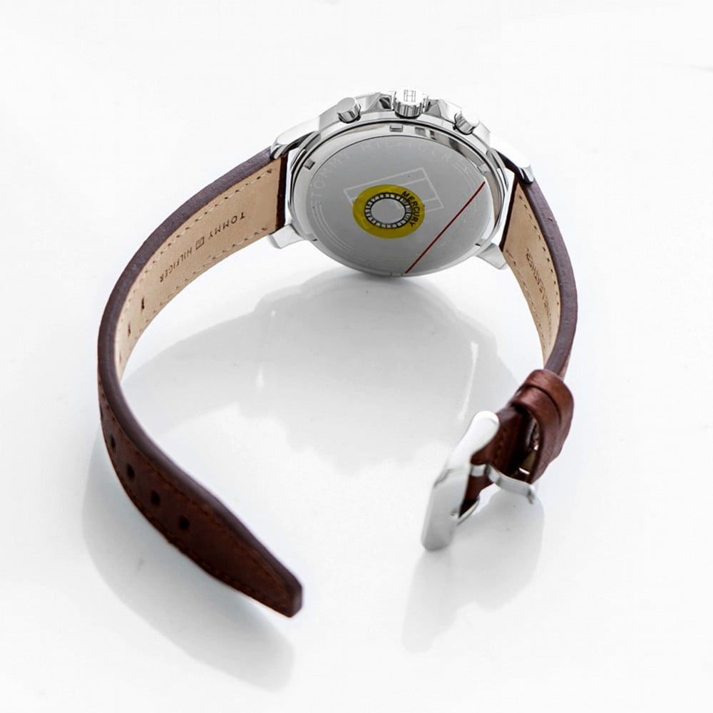 Tommy Hilfiger Sport Watch with Light Brown Flag Leather Strap 1791531 -  Walmart.com
