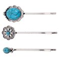 thumbnail image 3 of 3 pinzas para el pelo turquesa, horquillas decorativas estilo bohemio, pinzas para el pelo turquesa para mujer, horquillas decorativas y accesorios para el pelo estilo western para un look retro, 3 of 8