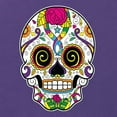 thumbnail image 5 of Wild Bobby, Day Of The Dead Sugar Skull Pop Culture Women Slim Fit Junior Tee, Purple Rush, Small, 5 of 5