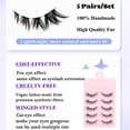 thumbnail image 3 of 5 Pares De Pestañas Postizas Naturales De Anime Suaves Diarias Extensión De Ojos Maquillaje, 3 of 4