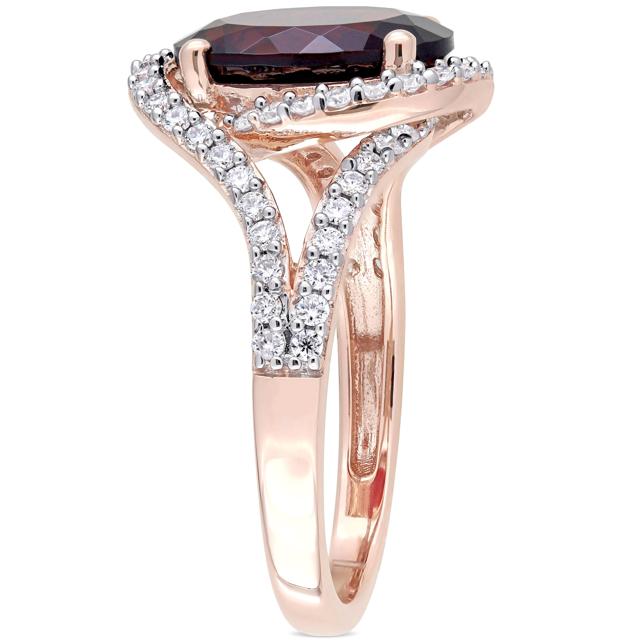Everly Women's Garnet 14k Rose Gold Ring