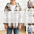 thumbnail image 3 of mgoYE Boys Jackets Hoodie Plaid Long Sleeve Toddler Button Shirts Top for Fall, 3 of 4