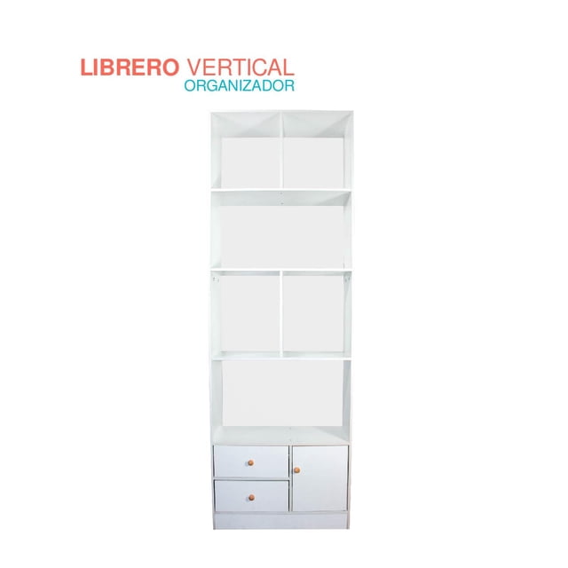 Estante Librero Moderno Repisas Mueble Organizador blanco 6.49 pulg Pido Todo EPL01WH-D1