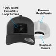 thumbnail image 2 of Pull Patch Tactical Snapback Trucker Hat – Curved Bill Cap with 3x2 Inch Hook & Loop Panel for Morale Patches (Charcoal/White), 2 of 5