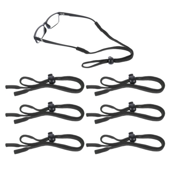 Unique Bargains 30-50cm Glasses Lanyard for Men Women, Adjustable Eyeglasses Strap Retainer Neck Holders Cord, Black 6 Pcs