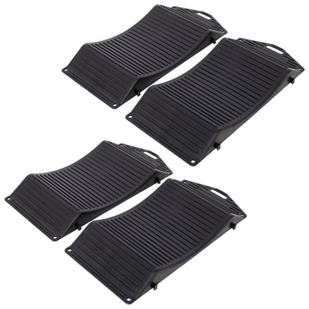 4PACK Tire Saver Ramps,Wheels Tire Saver Ramps,Anti-Slip Hard Plastic Design,Black