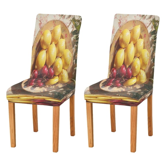 BZSMCE Chairs Slipcovers Dining Chair Covers Sun and Lemon Creative Pattern