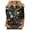 Black, variant on Women's 3/4 Sleeve Tops V Neck Button Down Up Floral Print Shirts Loose Fit Elbow Sleeve Henley Blouses Beach Vintage Tee Shirts Casual Clothes Wine M