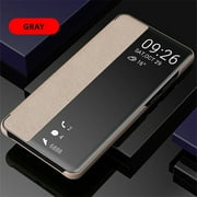 Smart View Window Flip Leather Case Cover For Samsung Galaxy S20 FE (Gray)