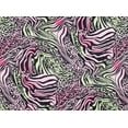 thumbnail image 2 of Zelouf Animal Print On Charmeuse  , Sewing, DIY, Crafts Fabric by the Yard, Passion/lime, 1 Yard, 2 of 2