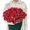 Green Red Rose-60 inches, variant on Crochet Throw Blanket Green Red Rose 39 inches