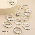 thumbnail image 4 of -Style Bagua Leaf Ring and Flower Chain Joint Ring Set - Unique Fashionable Accessories for, 4 of 8