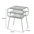 thumbnail image 2 of Metal and Wooden End Table with 2 Bottom Shelves Brown and Black - Saltoro Sherpi, 2 of 5