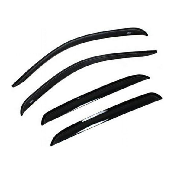 EGOESWELL 94040 Car Window Visor Vent Sun Shade Rain Guard Deflector, Acrylic Wind Deflector, Tape-On Self-Adhesive Outside Mount Side Window Wind Guard, Rain Protector, Wind Noise Reducer, 4PCS