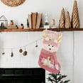 thumbnail image 5 of ToyKingdee Christmas Stocking Santa Claus Doll Stocking Christmas Stocking Pink Christmas Decor for Christmas Ornaments Stairs Fireplace Hanging, 5 of 6