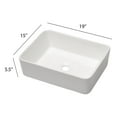 thumbnail image 4 of Mocoloo Vessel Bathroom Sink Rectangular Above Counter White 19x15 inches Porcelain Ceramic Sink, 4 of 6