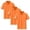 Orange, variant on Tsesme 3 Pack Boys Button Short Sleeve Shirts, Kids Basic Collared Uniform Tops, Breathable Casual Back to School Tops 3T