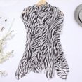 thumbnail image 3 of SWSMCLT Women's Date Pashmina Light Pull On Convertible Casual Tulle Soft Pashmina Scarf Fashion Muffler Zebra One Size, 3 of 4