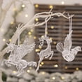 thumbnail image 2 of Adornos navideños de cristal para decorar árboles: adornos de carámbanos de ciervo acrílicos colgantes con colgantes en forma de gota, accesorios para fiestas en el hogar, 2 of 5