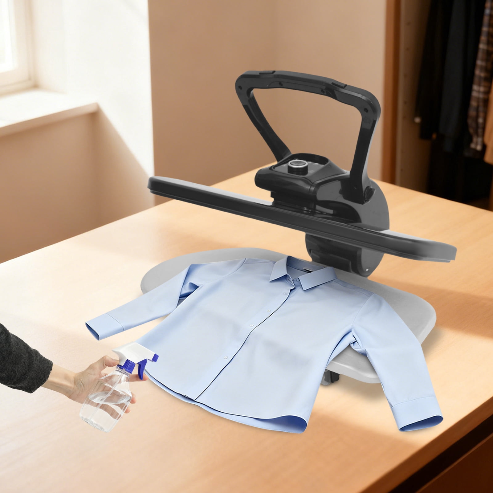 ModernHigh Efficiency Powerful Function 26*20*10inch Knob Control Black Steam Press for Ironing Clothes