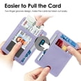 thumbnail image 2 of Tarjetero Fintie Slim minimalista con bloqueo RFID color lila, 2 of 7
