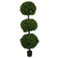 thumbnail image 1 of Vickerman 30806 - 5.5' Boxwood Triple Ball UV Resistant (T132050) Home Office Topiaries, 1 of 1