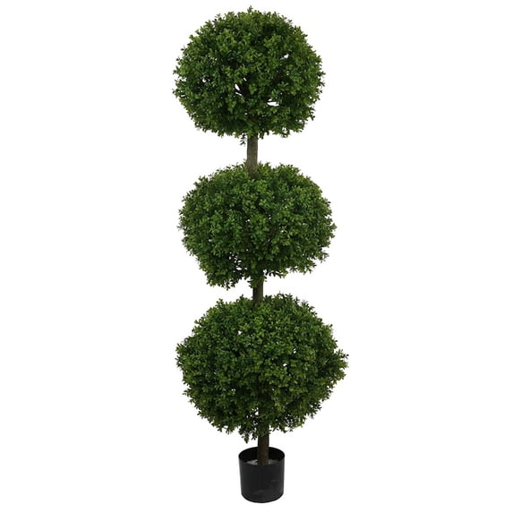 Vickerman 30806 - 5.5' Boxwood Triple Ball UV Resistant (T132050) Home Office Topiaries