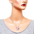 thumbnail image 2 of Poodle Dog Pendant Necklace Rhinestone Crystal Rhodium Plated 17 Inch Snake Chain J0633, 2 of 3
