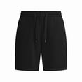 thumbnail image 2 of Cmfcve Men's Casual Textured Knit Elastic Waist Drawstring Shorts Lightweight Breathable Summer Shorts with Side Pockets, 2 of 7