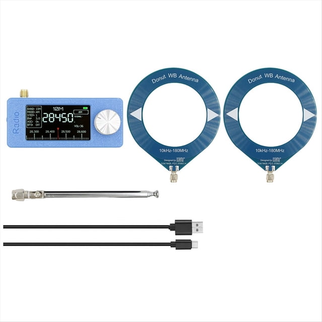 Miniradio Portátil SI4732 de 10 KHz A 180 MHz, Radio AM/FM, HF, SW, MW, VHF con 3 Antenas, Miniradio de Bolsillo.