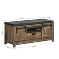 thumbnail image 3 of SoBuy FSR118-N, Hallway Shoe Bench Shoe Cabinet Shoe Rack with 2 Sliding Doors & Seat Cushion, 3 of 6
