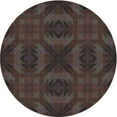 thumbnail image 1 of Ahgly Company Indoor Round Patterned Carbon Gray Area Rugs, 3' Round, 1 of 6