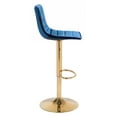 thumbnail image 2 of Prima Bar Chair Dark Blue & Gold, 2 of 9