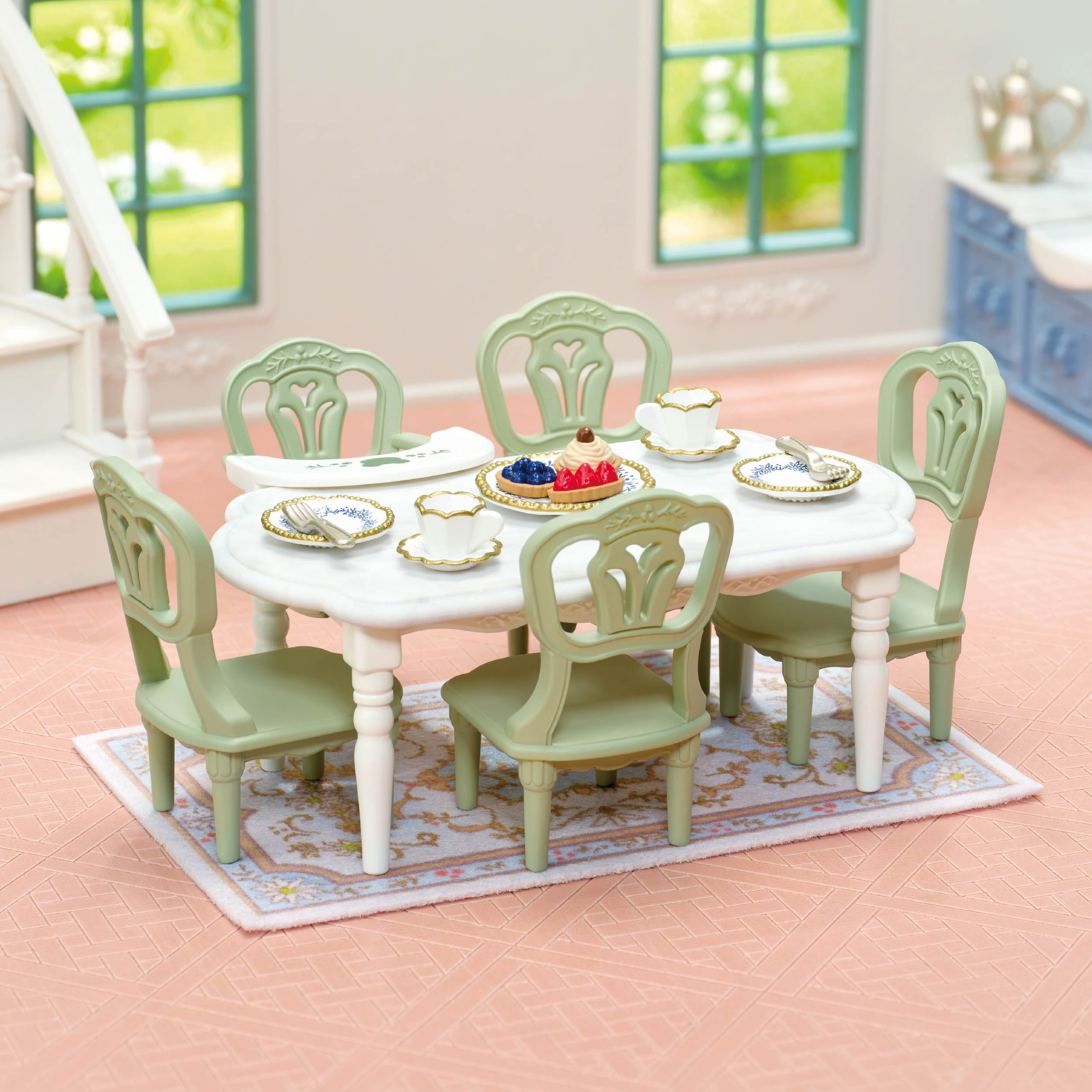 Calico Critters Red Roof Riverside Manor Elegant Dining Room - Toy Playset for Ages 3+