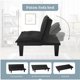 thumbnail image 5 of Futon Sofa Bed , 63.8'' Black Faux Suede Convertible Sofa Couch for Living Rooms, Apartments, And Offices,Living Room Sofas My Lux Decor Round, 5 of 6