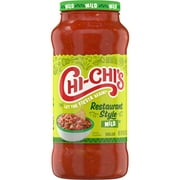 CHI-CHI'S Restaurant Style Salsa, Gluten Free, Chip Dip, Mild, 16 oz Glass Jar