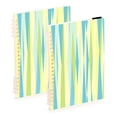 thumbnail image 2 of Blue Green Yellow Stripes A5 8.3x5.7in PP Notebook, Adjustable Rings, 60 Sheets, Diary or Journey Note, 2 of 8